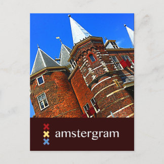 Castle Amsterdam gram Postkarte