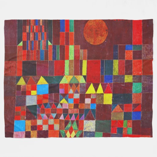Castle and Sun, Paul Klee Fleecedecke (Vorderseite (Horizontal))