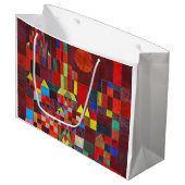 Castle and Sun, Paul Klee Große Geschenktüte (Vorderseite Schrägansicht)