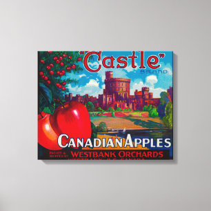 Castle Apple Label - Westbank B.C. Kanada Leinwanddruck