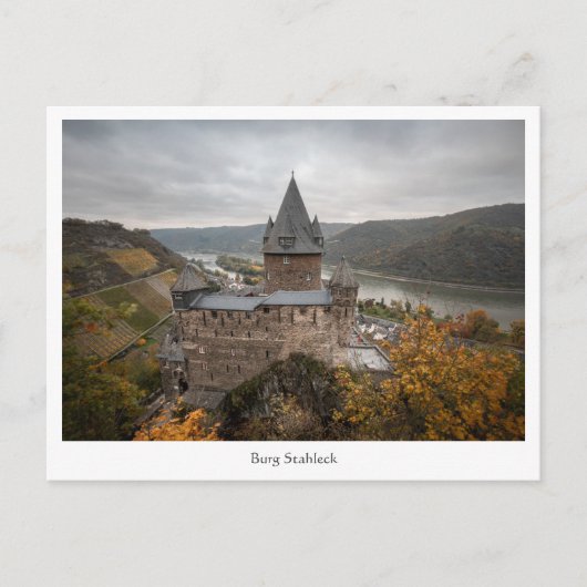 Castle Bacharach Deutschland Postkarte (Vorderseite)