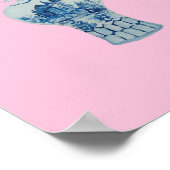 Castle Blue und White Ginger Jar Art Print Poster (Ecke)