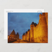 Castle Carcassonne, Frankreich Postkarte (Vorne/Hinten)
