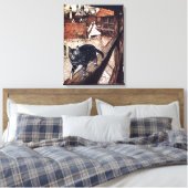 Castle Cat Rackham Illustration Leinwanddruck (Insitu (Schlafzimmer))