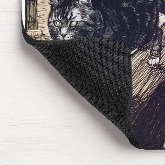 Castle Cat Rackham Illustration Mousepad (Ecke)