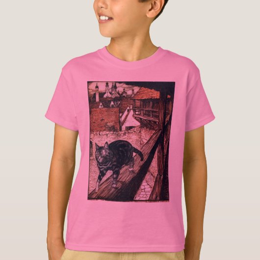 Castle Cat Rackham Illustration T-Shirt (Vorderseite)