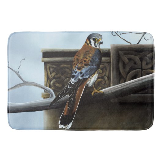 Castle Celtic Kestrel Bird Badematte (Vorderseite)