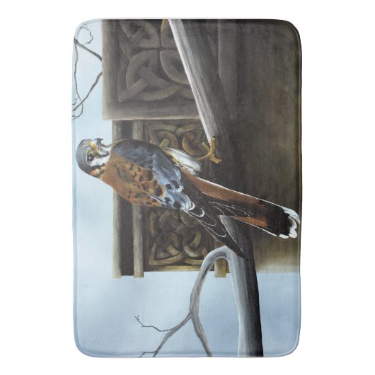 Castle Celtic Kestrel Bird Badematte (Vorderseite Vertikal)