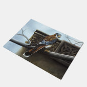 Castle Celtic Kestrel Bird Fußmatte (Schrägansicht)