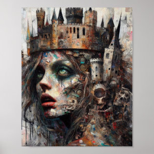 Castle Crown Woman Poster