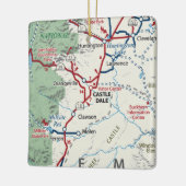 Castle Dale Utah Karte Keramikornament (Links)