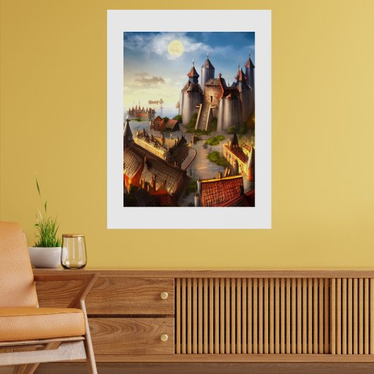 Castle Digital Fantasy Art Poster #04 (Wohnzimmer 2)