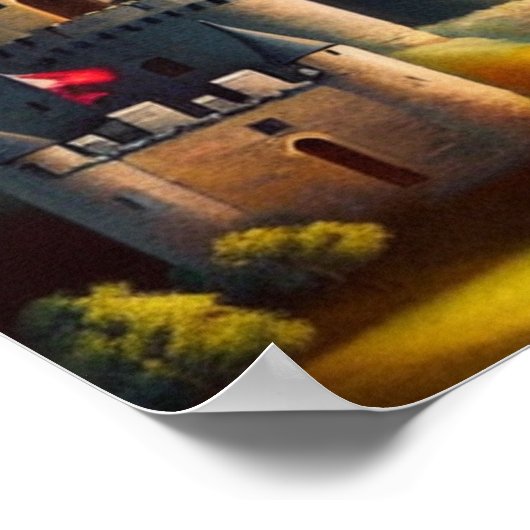 Castle Digital Fantasy Art Poster #06 (Ecke)
