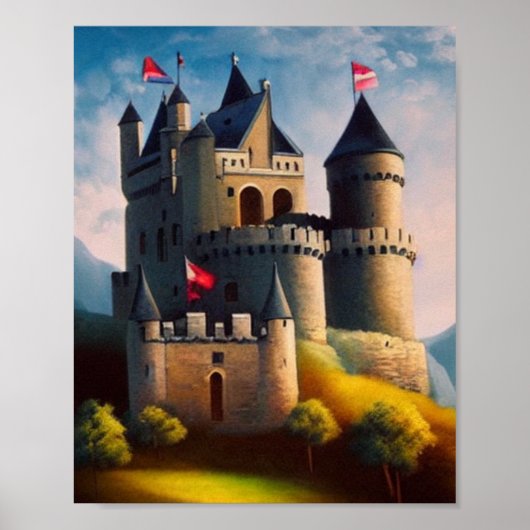 Castle Digital Fantasy Art Poster #06 (Vorne)