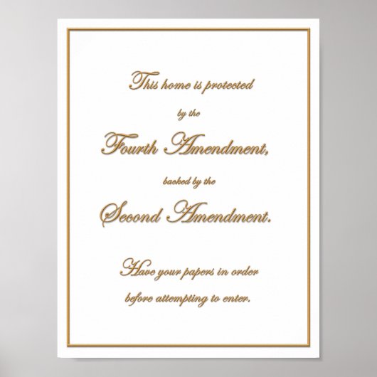 Castle Doctrine Notice Poster (Vorne)