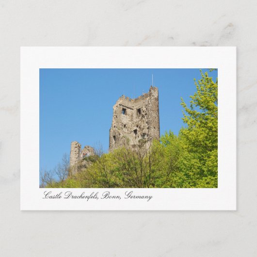 Castle Drachenfels, Bonn Deutschland Postkarte (Vorderseite)