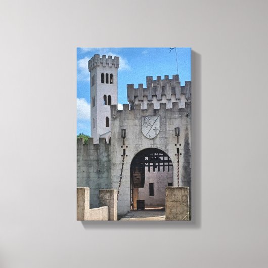 Castle Drawbridge Leinwanddruck (Vorderseite)