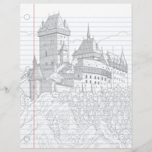 Castle Fantasy Notebook Paper