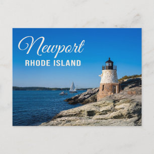 Castle Hill Leuchtturm Newport Rhode Island RI Postkarte