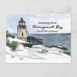 Castle Hill Lighthouse Narragansett Bay Newport RI Postkarte