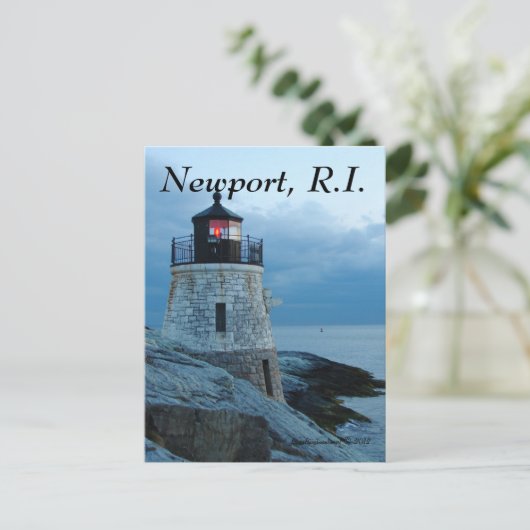 Castle Hill Lighthouse - Newport, RI-Karte Postkarte (Stehend Vorderseite)