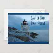 Castle Hill Lighthouse - Newport, RI-Postkarte Postkarte (Vorne/Hinten)