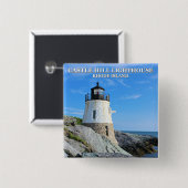 Castle Hill Lighthouse, Rhode Island Button (Vorne & Hinten)