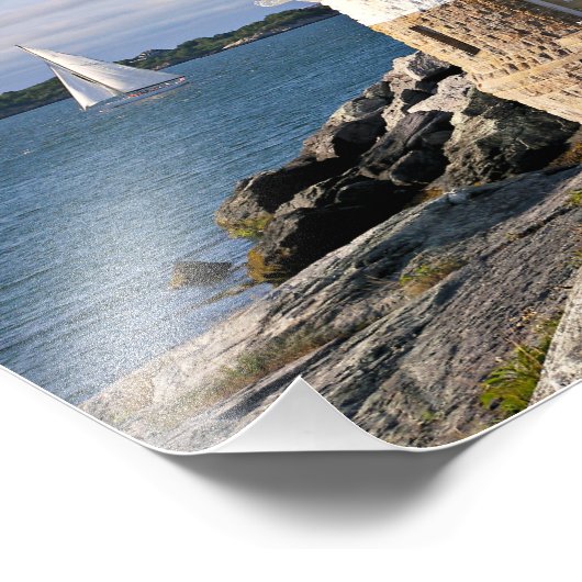 Castle Hill Lighthouse, Rhode Island Fotodruck (Ecke)