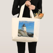 Castle Hill Lighthouse, Rhode Island Jumbo Stoffbeutel (Vorderseite (Produkt))