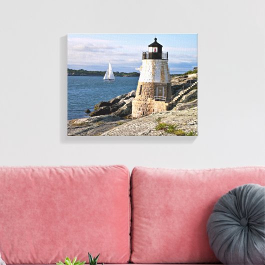 Castle Hill Lighthouse, Rhode Island Leinwanddruck (Insitu (Wohnzimmer))