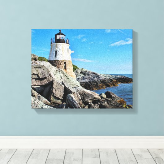 Castle Hill Lighthouse, Rhode Island Leinwanddruck (Insitu (Holzboden))