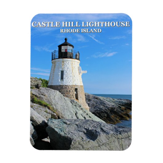 Castle Hill Lighthouse, Rhode Island Magnet (Vertikal)