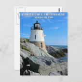 Castle Hill Lighthouse, Rhode Island Postkarte (Vorne/Hinten)