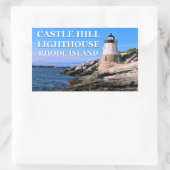 Castle Hill Lighthouse, Rhode Island Rechteckiger Aufkleber (Tasche)