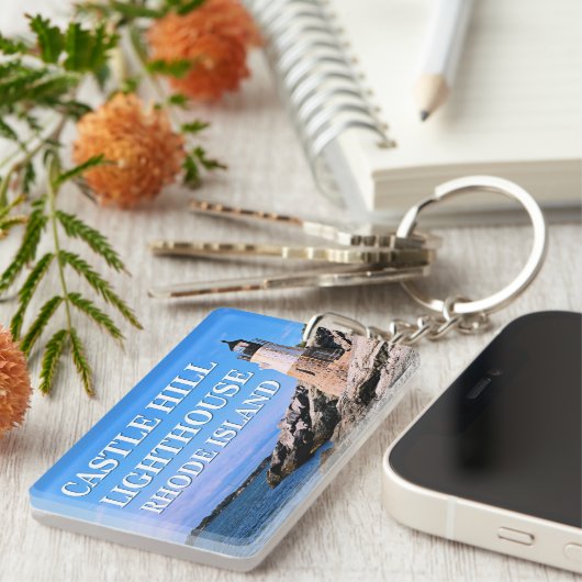 Castle Hill Lighthouse, Rhode Island Schlüsselanhänger (Vorderseite rechts)