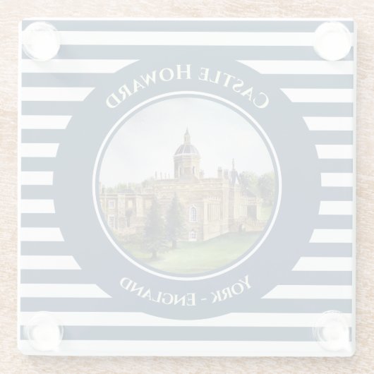 Castle Howard York England Aquarellmalerei Glasuntersetzer (Rückseite)