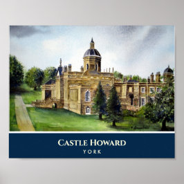 Castle Howard York England Aquarellmalerei Poster