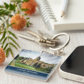 Castle Howard York England Aquarellmalerei Schlüsselanhänger (Vorderseite rechts)