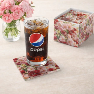 Castle Invitation Glass Coaster, Romantic Wedding  Glasuntersetzer