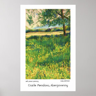 Castle Meadows, Abergavenny Druck oder Poster
