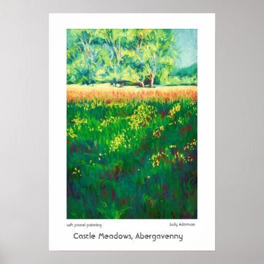 Castle Meadows, Abergavenny, Wales Poster (Vorne)