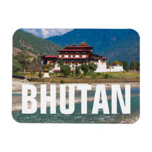 Castle of Punakha, Bhutan, Asia Magnet