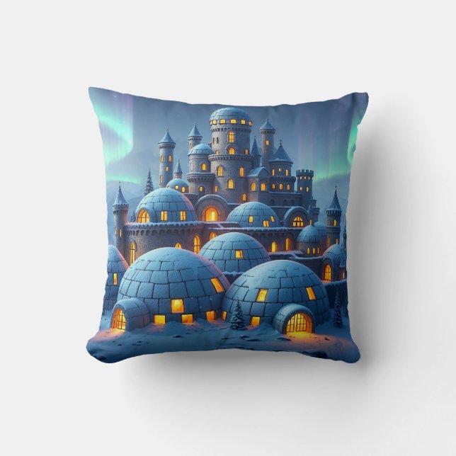 Castle of Winter Hearth Kissen (Vorderseite)