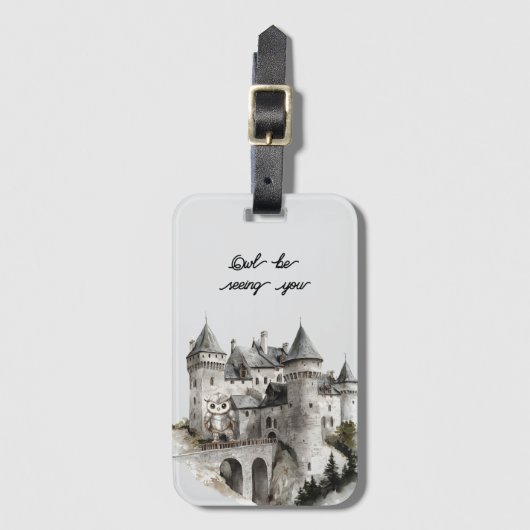 Castle Owl Be Seeing You Gepäckanhänger (Vorderseite Vertikal)