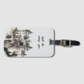 Castle Owl Be Seeing You Gepäckanhänger (Vorderseite (Horizontal))