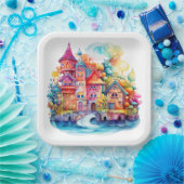 Castle Pink Dreamworld Pappteller (Party)