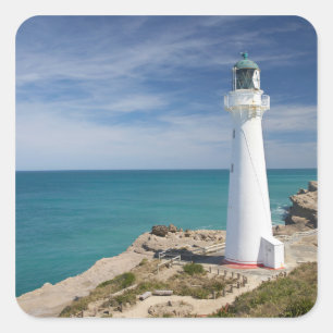 Castle Point Lighthouse, Castlepoint, Wairarapa, Quadratischer Aufkleber