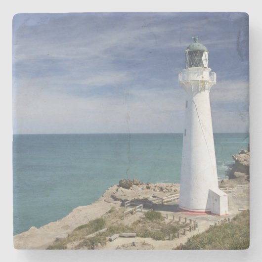 Castle Point Lighthouse, Castlepoint, Wairarapa, Steinuntersetzer (Vorderseite)