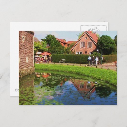 Castle Raesfeld (Deutschland) Postkarte (Vorne/Hinten)