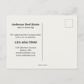 Castle Real Anwesen Agent Marketing Postkarte (Rückseite)